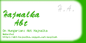 hajnalka abt business card